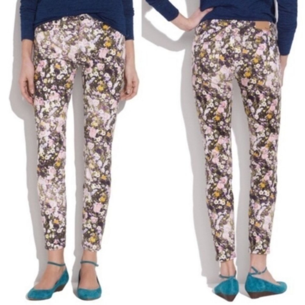 NWT {Madewell} Floral Sun Garden Skinny Ankle Jean